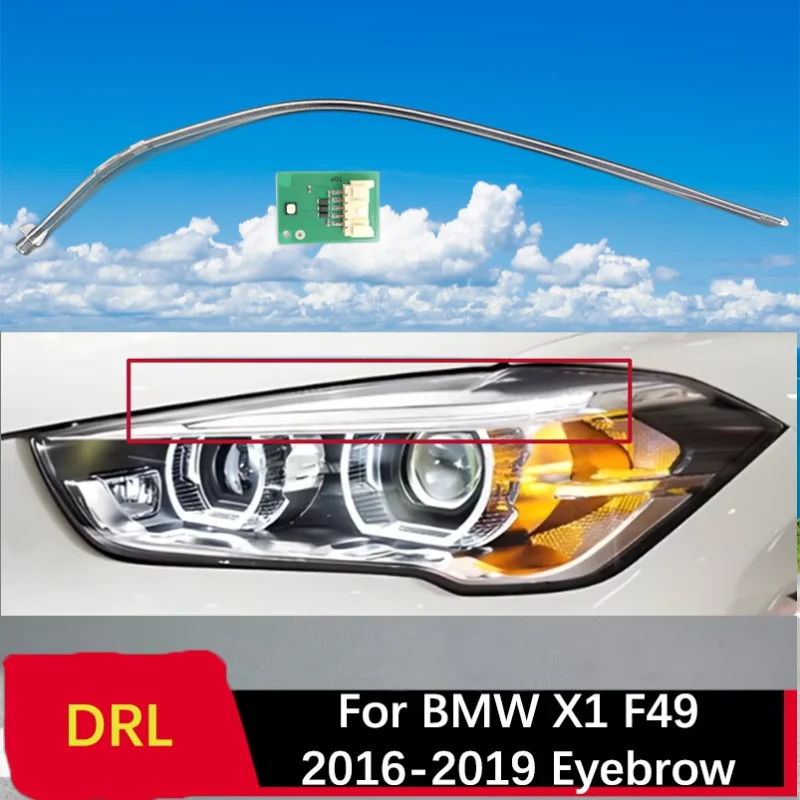 Front Headlamp Angel Eye Circuit Board White Light Car Daytime Light DRL CHIP Lamp Tube Ballast for BMW X1 F48 2016-2019 Eyebrow