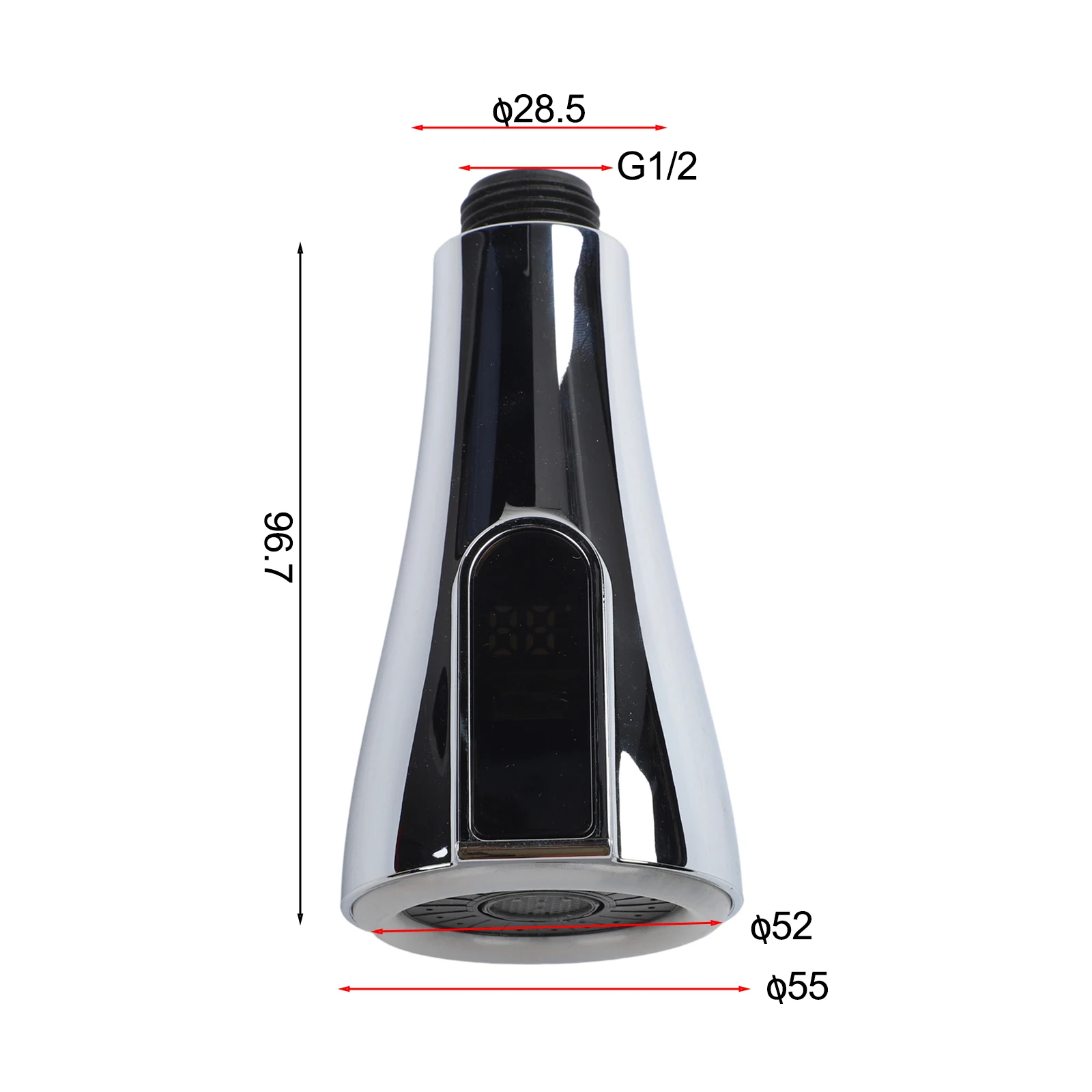 

Адаптер для выдвижного смесителя с цифровым дисплеем, насадка с LED-дисплеем, смеситель с цифровым дисплеем, конструкция из ABS-пластика