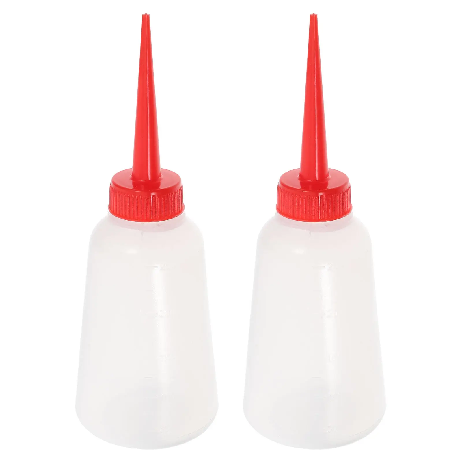 2Pcs Plastic Sewing Machine Oil Bottles Engine Oil Jugs Red Nozzle Precision Needle Tips Squeeze Bottles for Embroidery and Auto view 6