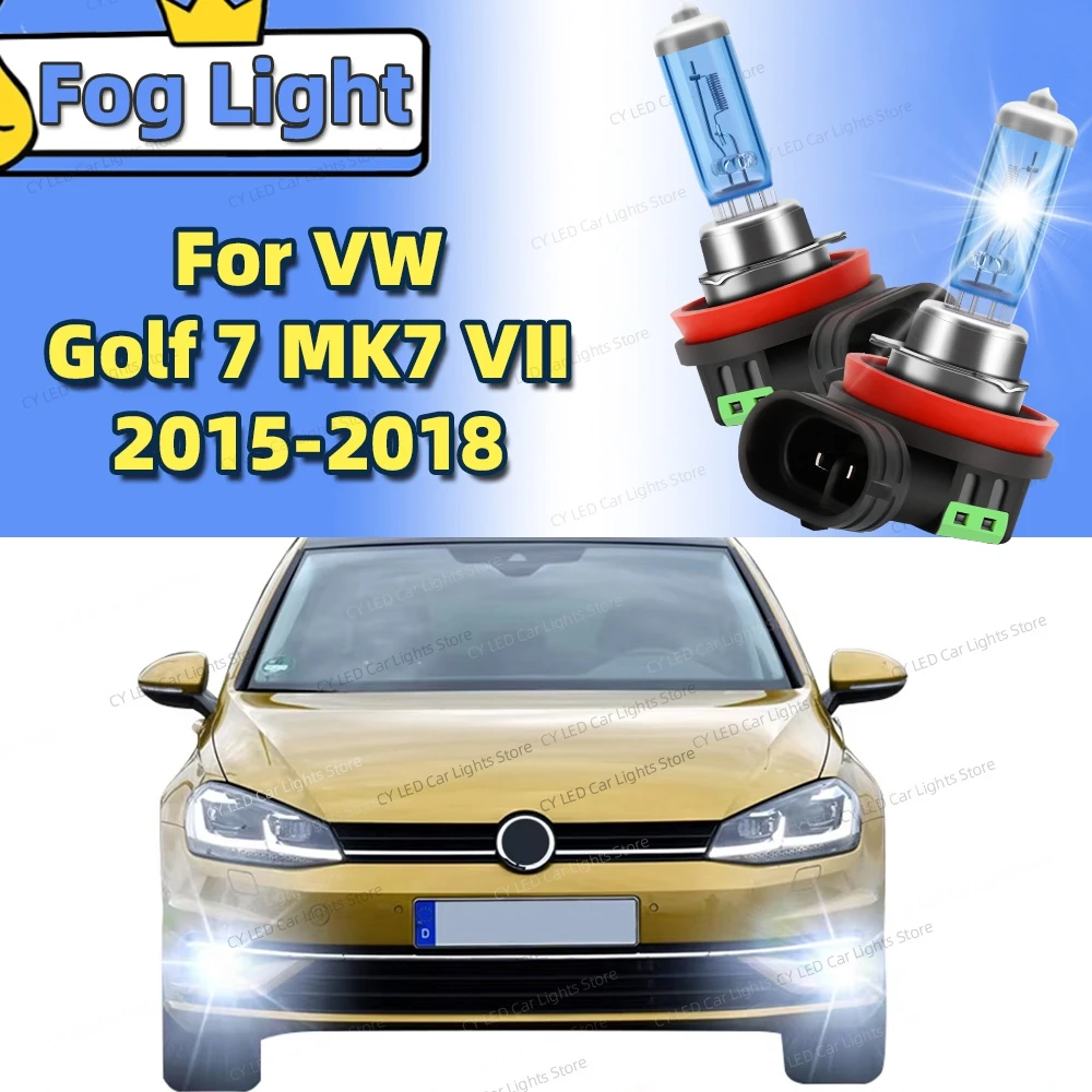 Canbus No Error Front Fog Light Lamp 6000K For Volkswagen VW Golf 7 MK7 VII 2015 2016 2017 2018 Car Bulbs 12V Plug and Play