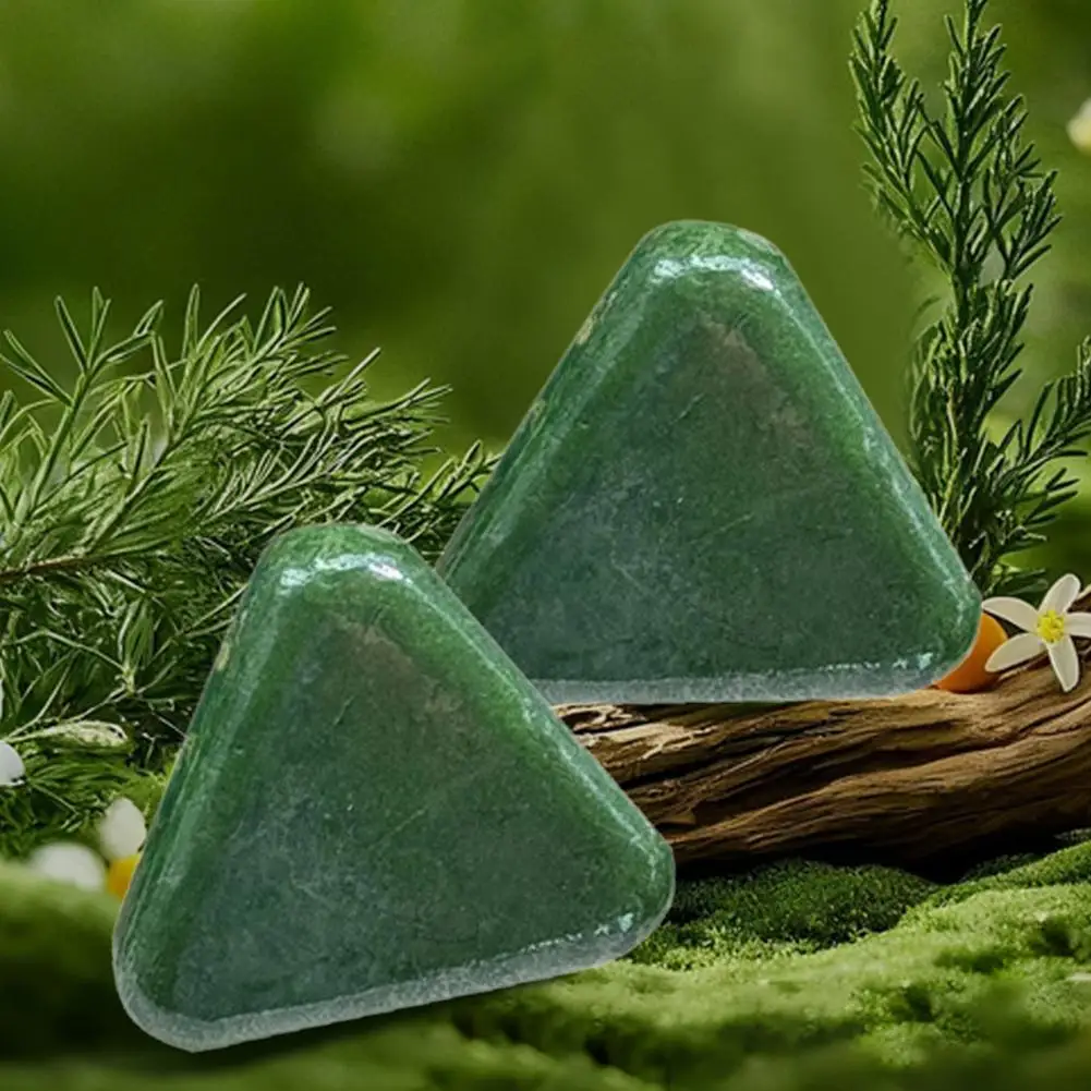 1/2/3/5pcs Cypress Leaf Usman Handmade Shampoo Soap Polygonum multiflorum Herbal Plant Extract Clean Triangle Shampoo Soap