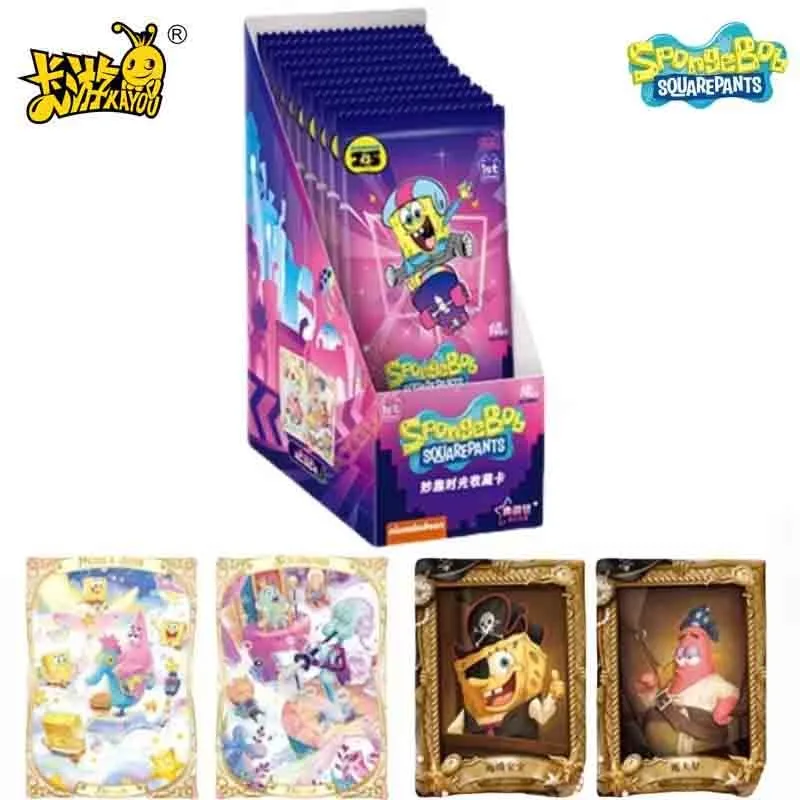

KAYOU Губка Боб Квадратные Штаны Карта Патрик Стар Веселый Время Подарочная Коробка Коллекционные Карты Детские Подарки Редкие Коллекции Подарочная Игрушка