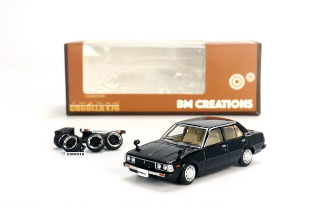 

NEW BM 1/64 Scale Corolla E70 Black 3 inches by BM Creations JUNIOR Miniature Car Diecast toys For Collection