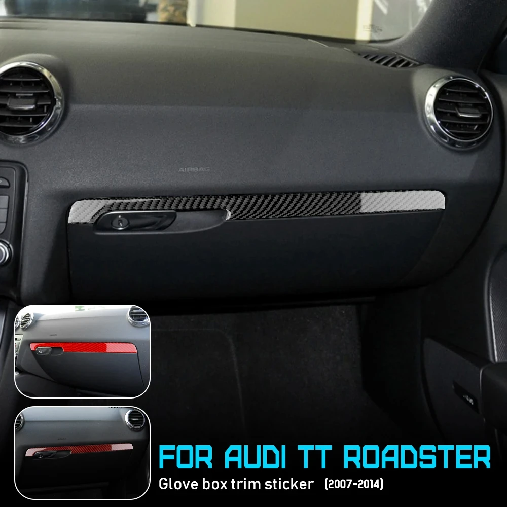

Co-Pilot Dashboard Panel Glove Box Trim Carbon Fiber Decoration Sticker For Audi TT 2007-2014 Car Interior Protector Accessories