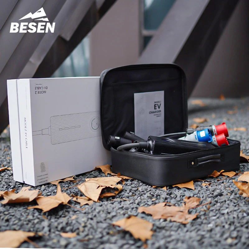 BESEN IP66 16kW ESTAÇÕES DE CARREGAMENTO PORTÁTIL CARREGADOR EV de 32 Amp com TELA DE TOQUE LCD