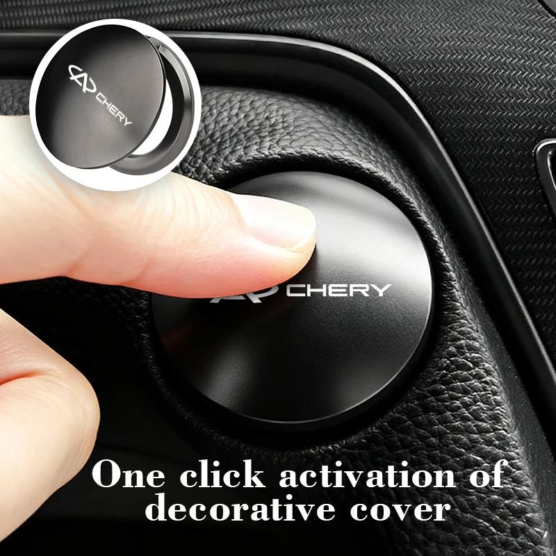 Car Engine Start Stop Button Cover Anti-Scratch Interior Accessories For Chery Tiggo Pro QQ Elara IQ