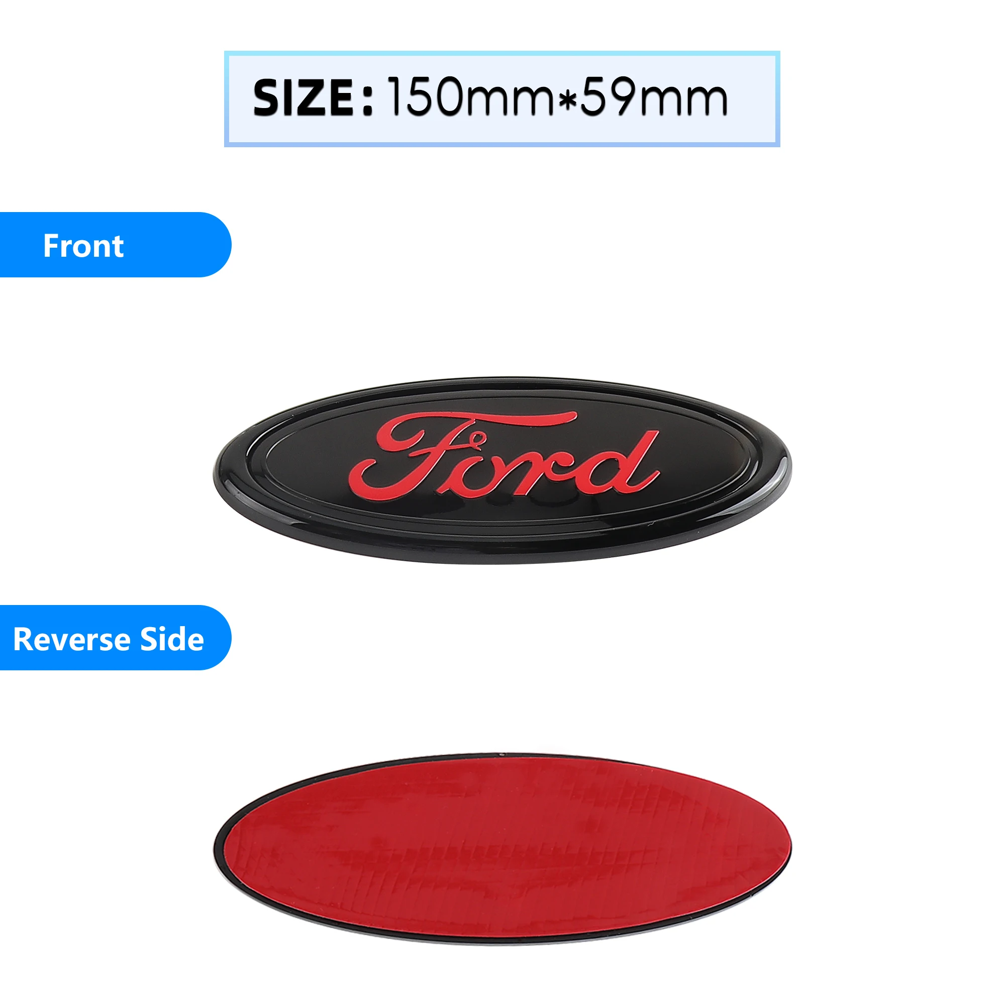 Auto-Fronthauben-Emblem-Aufkleber, Motorhauben- und Kofferraumaufkleber für Ford Fiesta Mondeo Fusion Shelby Edge Mustang Focus Ranger MK2 MK3