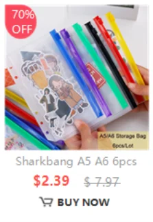 Sharkbang 5 Stück A5/A6/M5 PVC-Bindertaschen, PVC-Ticketaufkleber, Aufbewahrungstaschen, 6 Löcher, transparenter Organizer für Tagebücher – Detail 13