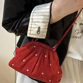 

2025 New Sweet Korean Sle Fre Lazy Dot Print Single Oulder Buet Bag Summer Urban Simple Faion Soft PU Leather Bag