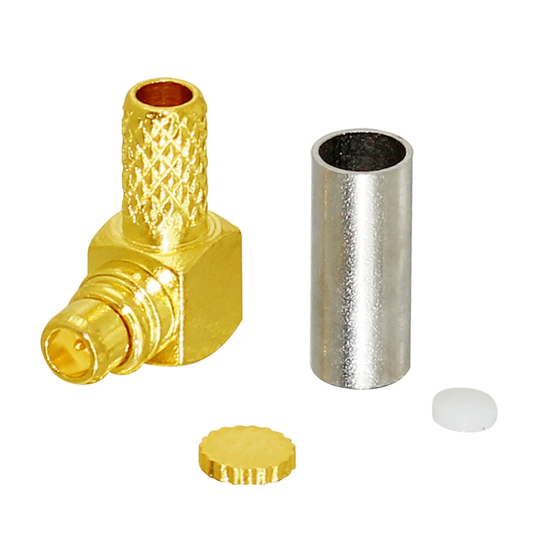 

1pc MMCX Male Plug Crimp RF COAX Connector RG316 RG174 LMR100 Right Angle Type for Wireless Modem