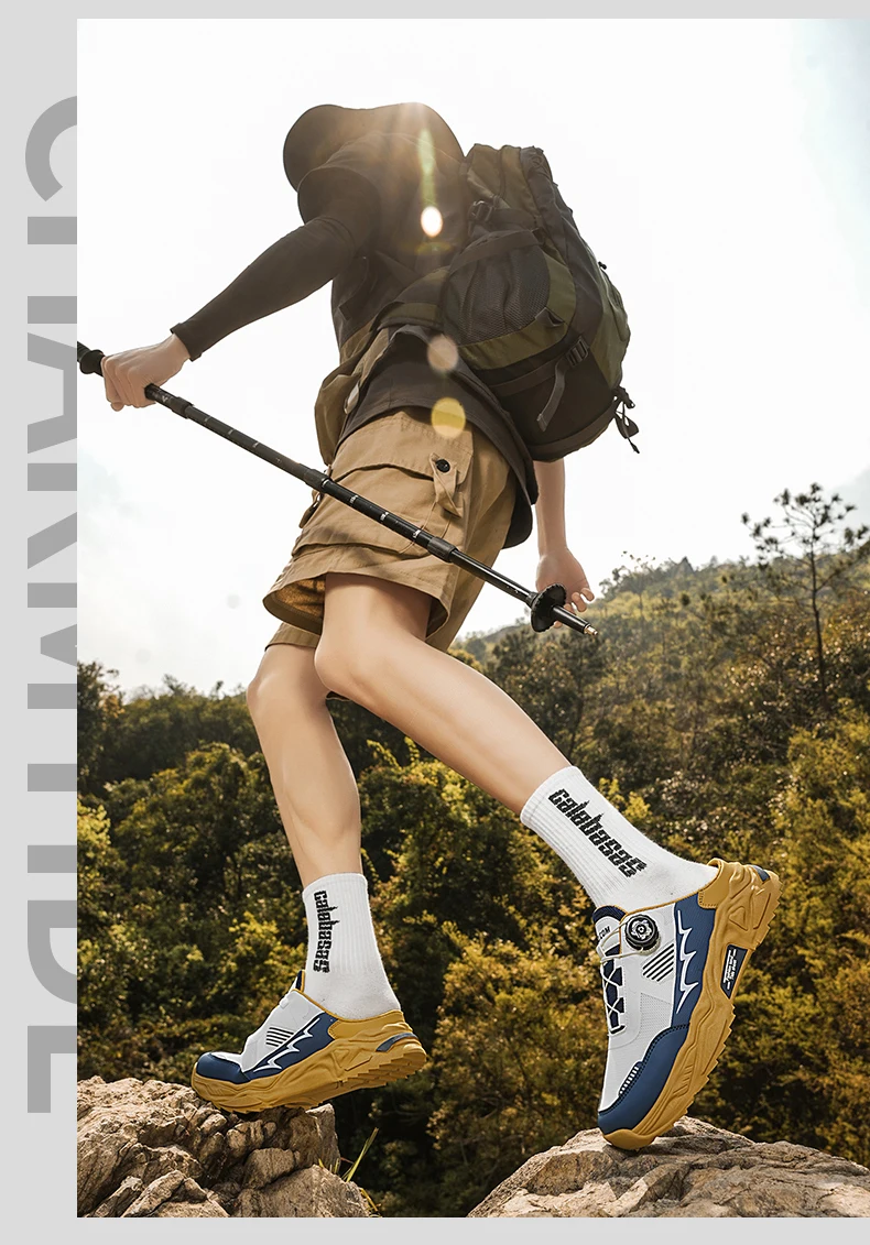 Herren Koreanische Lässige Atmungsaktive Freizeitschuhe Sommer Weichsohlige Rutschfeste Jugend-Halbslipper mit Drehbaren Schnürsenkeln Sport-Trendschuhe – Detail 9