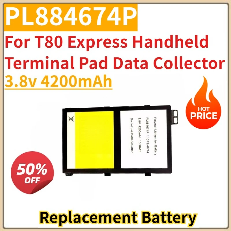 

New Replacement Battery 3.8v 4200mAh PL884674P for T80 Express Handheld Terminal Pad Data Collector