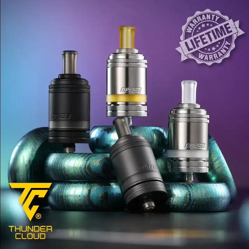 Authentic ThunderCloud Blaze MTL RTA Atomizer 22mm 3ml Single Rebuildable Dripping Tank Leak Proof 510 Electronic Cigarette