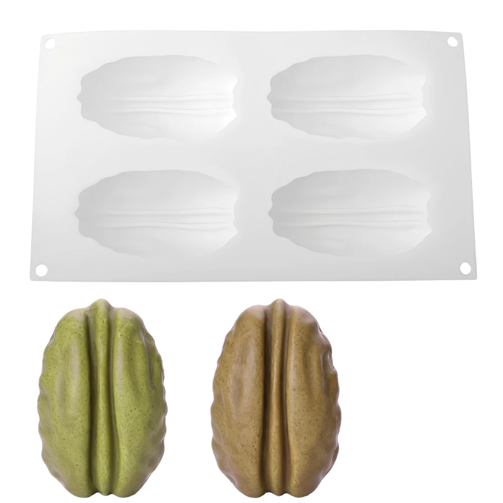1 or 4-Cell Pecan Nuts Design Silicone Chocolate Mold Food Grade Mousse Cake Mould Pastry Tools Kitchen Dessert Bakeware