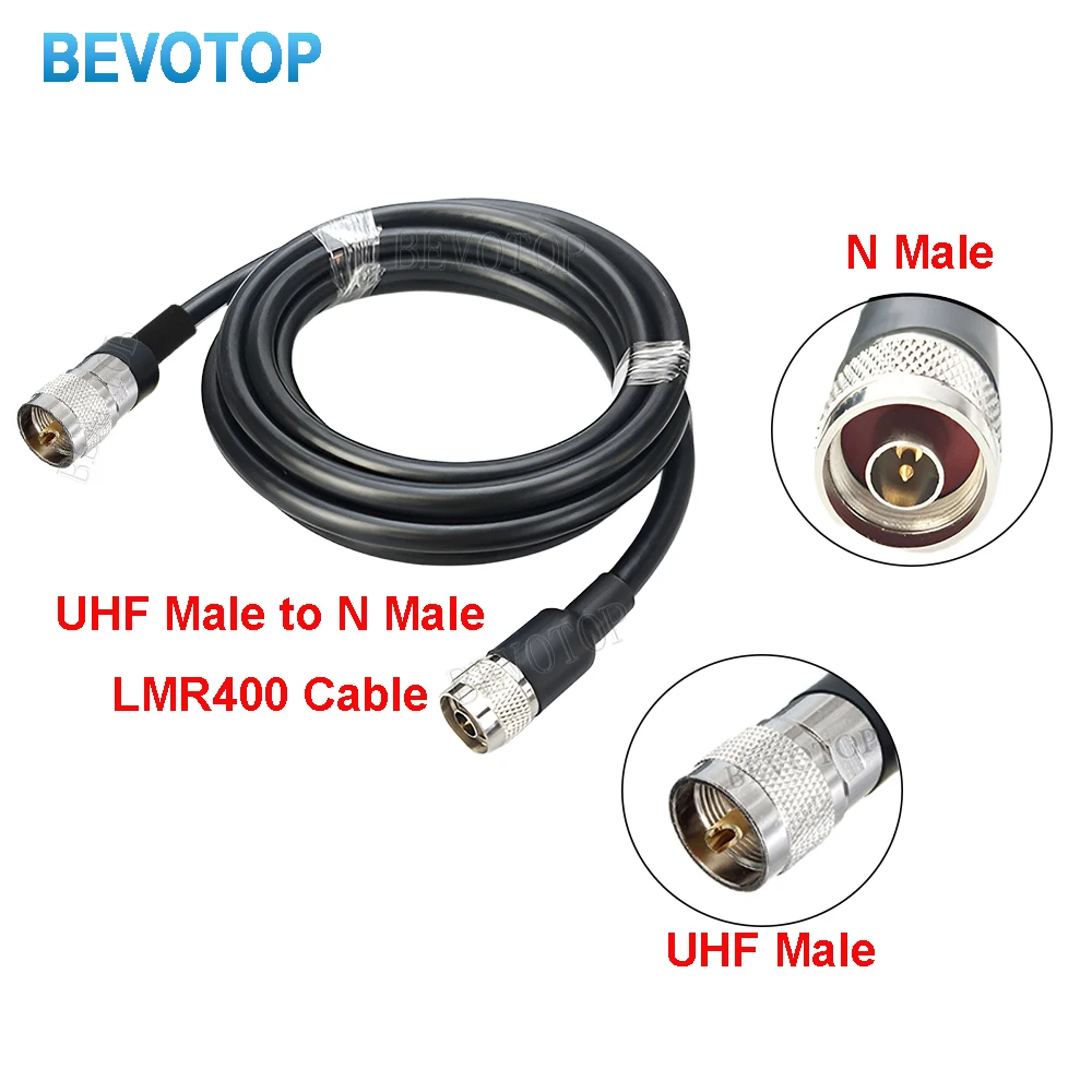 1Pcs UHF Male/Female to N Male/Female Connector LMR400 Cable Cord 50 Ohm 50-7 N to UHF RF Coaxial Extension Jumper Pigtail
