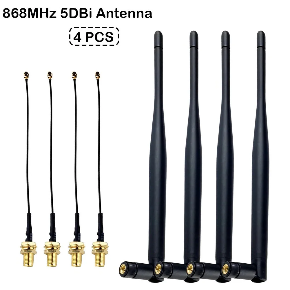 4 Units 868MHz 915MHz 5dBi For LoRa Antenna for SMA Male and For IPX Port for Meshtastic For LoRa32 V3 Modules