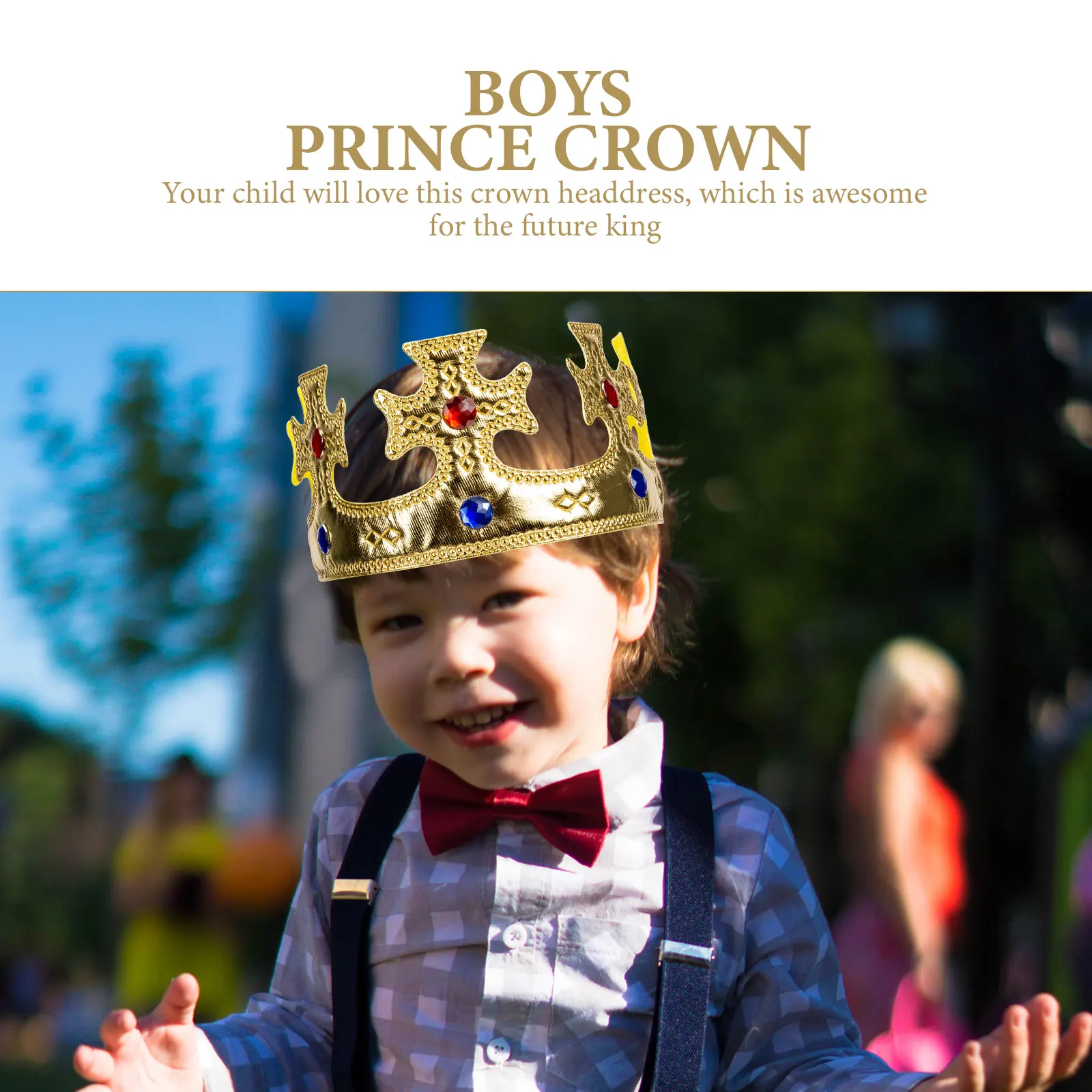 

Prince Crown s King Headdress Birthday Party Hat Plastic Gems Comfortable cosplay Prom Photo Prop Stage
