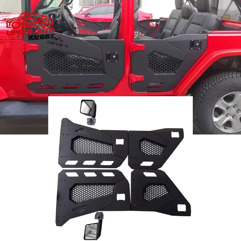 Suitable for 4-Door Summer Tubular Half Unlimited Front & Rear Doors with Side View Mirror Jeep Wrangler JK 2007-2018 K007 NTRIX