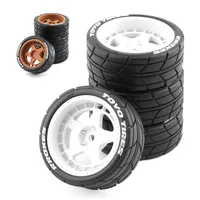 4pcs 65mm Rubber Tires Wheels 12mm Hex for Tamiya TT01/TT02/XV01/TA06/PTG-2 1/10 RC Car Upgrade | High Grip Durable