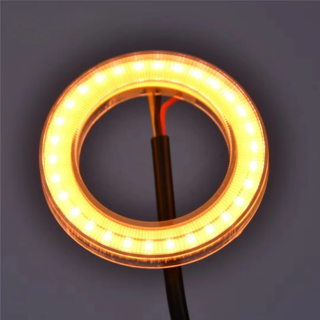 Light Emitting Diode Angel Eye 50mm Motorcycle Light COB Ring Waterproof White/Yellow Ring Light Logo Backlight