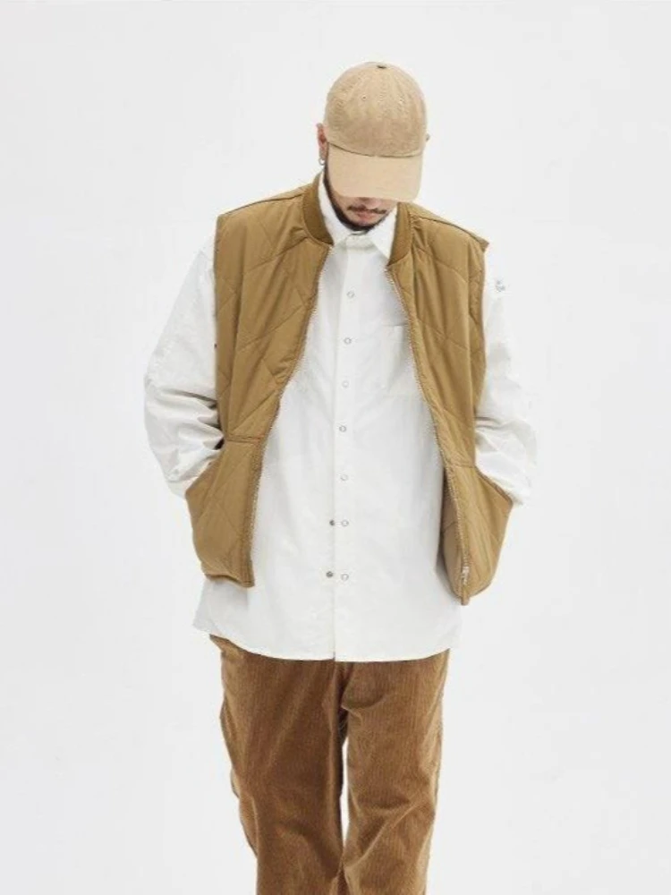 سترة قطنية يابانية خفيفة الوزن ودافئة للرجال للخريف والشتاء على طراز المدينة للأولاد ملابس خارجية غير رسمية بطبقات