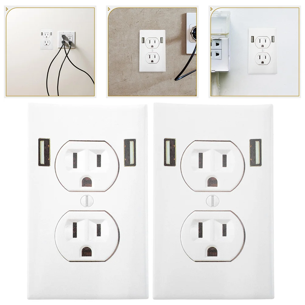 

10Pcs Fake Power Outlet Stickers Realistic Electrical Socket Prank Decals for Office Home Decor Party Favors Wall Adhesive
