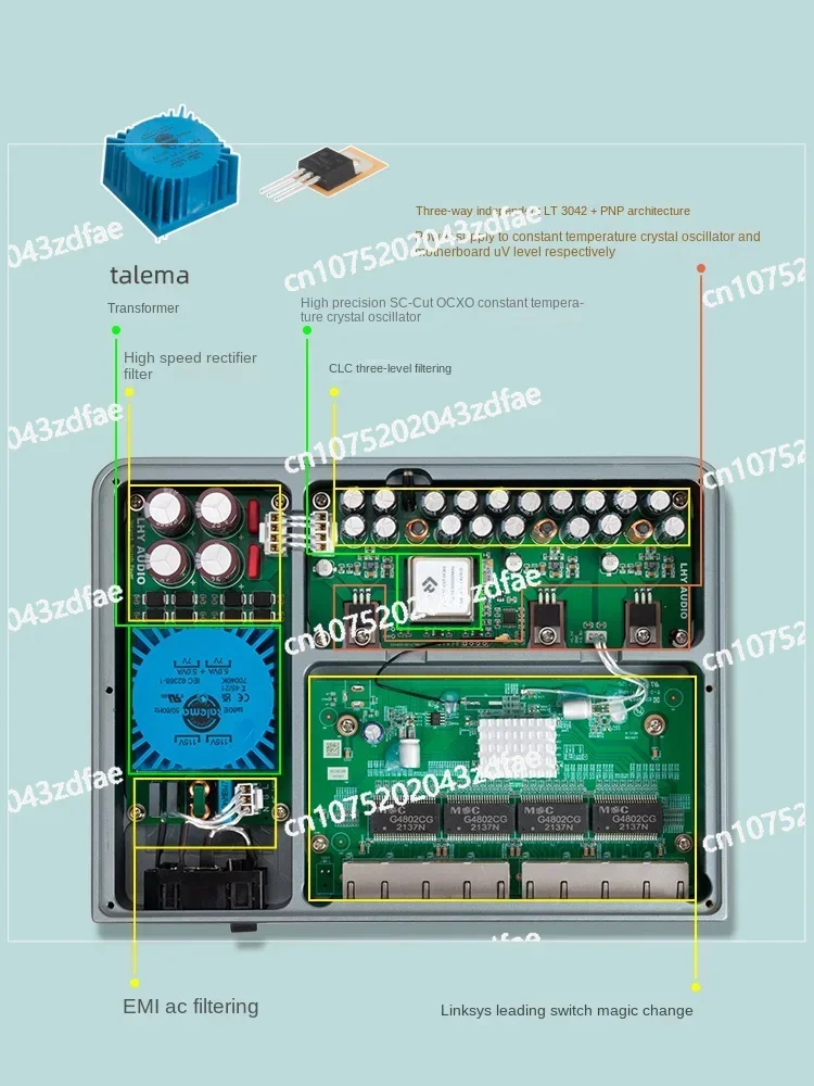 SW-8 Ethernet Switched Full Linear DC Power Supply System, Capacitor Coupled Oscillator