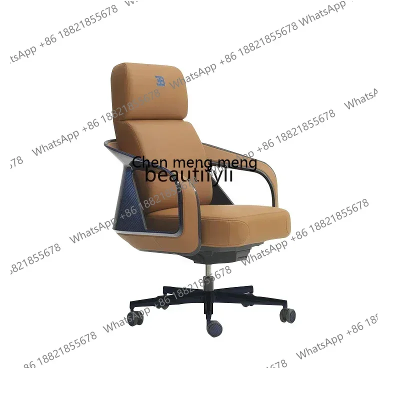 A182 Boss Office Chair Reclining Cushion Cushion Integrated Rotating Home Office Chair Italian Light Luxury Executive Chair