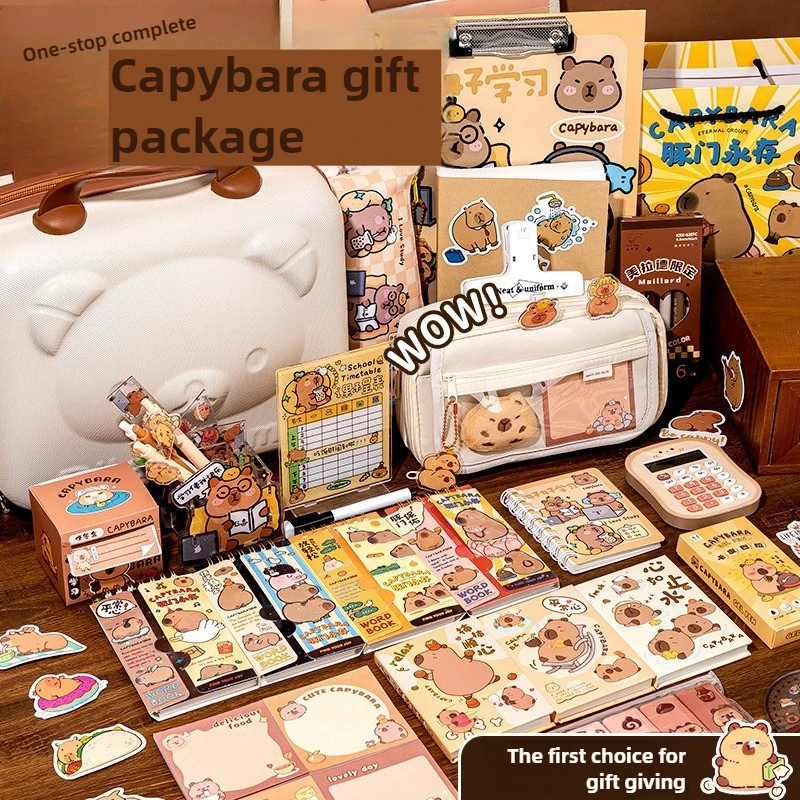 

Capybara Large Capacity Gift Pen Bag Stationery Set Rich Cute Back to School Gift Set Pencil Student Case Study Stationery