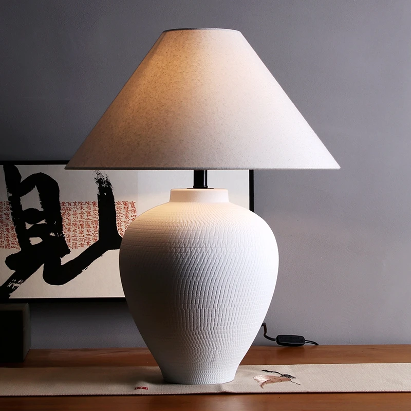 

New Chinese style wabi-**** wind table lamp living room lamp foreign trade homestay hotel lamp Room decoration