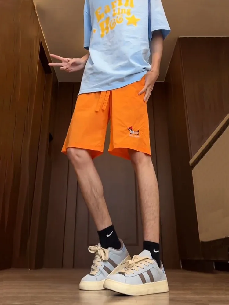 

Мужские летние спортивные шорты Dopne из ледяного шелка, быстросохнущие, свободного кроя, прямые, из полиэфирного волокна, для пляжа и повседневной носки