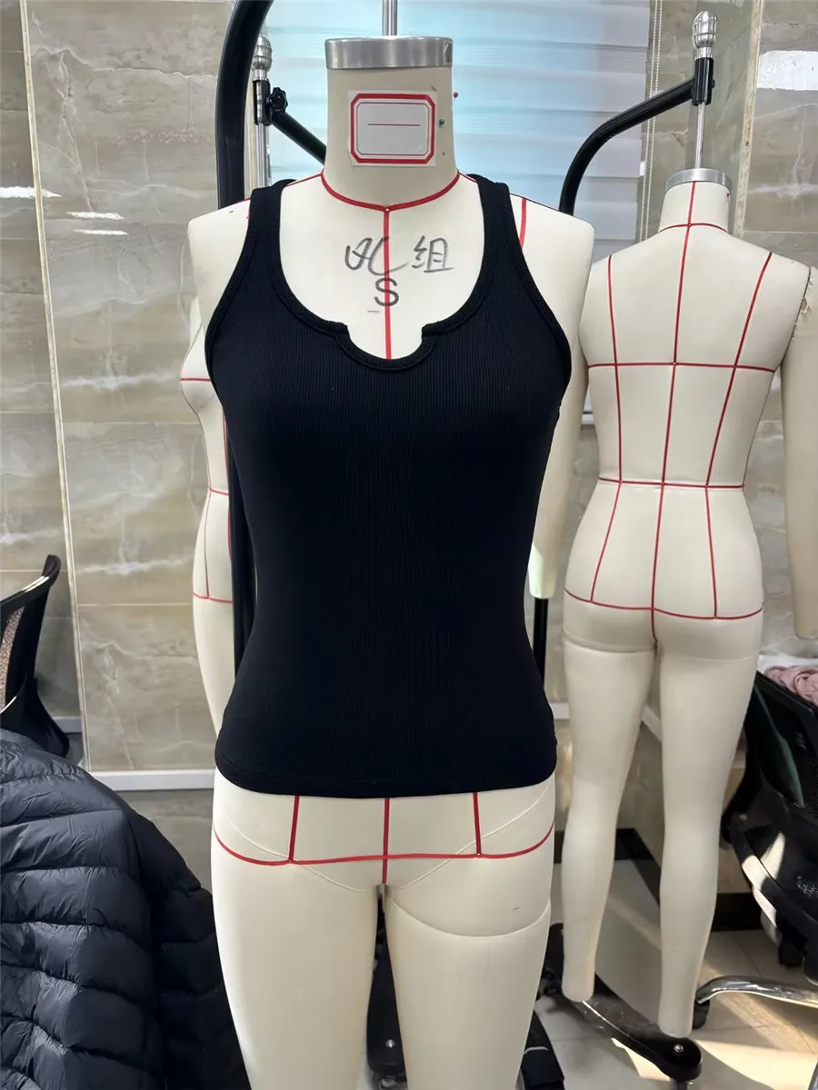 Damen-Sport-Tanktops, Sommer, schmale Passform, einfarbig, Kerbe, V-Ausschnitt, ärmellos, gerippt, Basic-Shirt, lässige Sommerweste für Streetwear