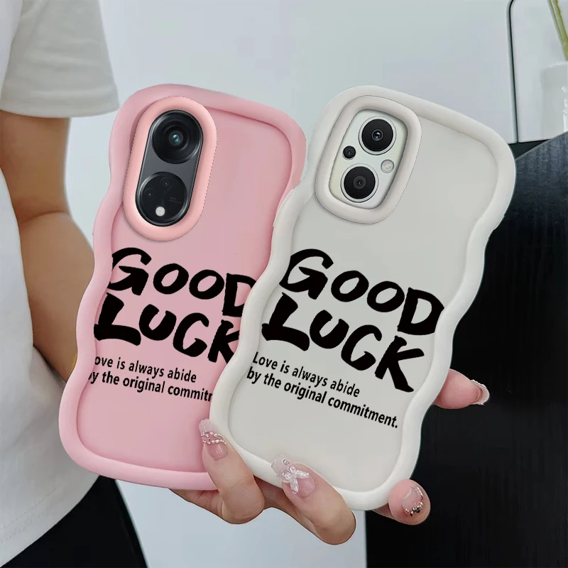 حافظة هاتف عصرية لهاتف OPPO A3x A17 A38 A57 A58 A59 A60 A76 A78 A79 A98 F27 F29 RENO 7 7Z 8T 11 12 13 F PRO غطاء مموج ناعم