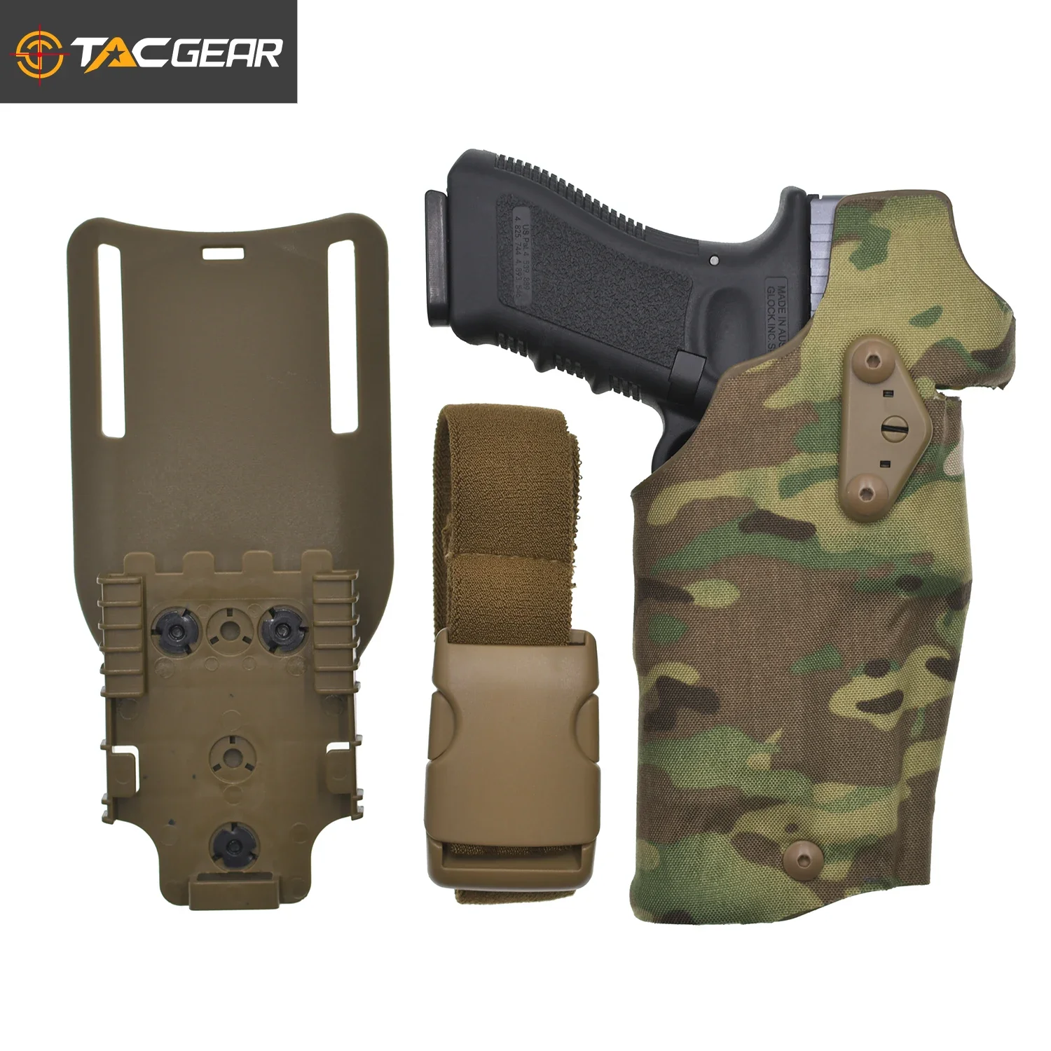 

TACGEAR G17 G22 G31 G47 MOS Left Right Hand PRO Pistol Holster 2.25 inch Belt Safety Block X300 Weapon Light Hand gun Carrier
