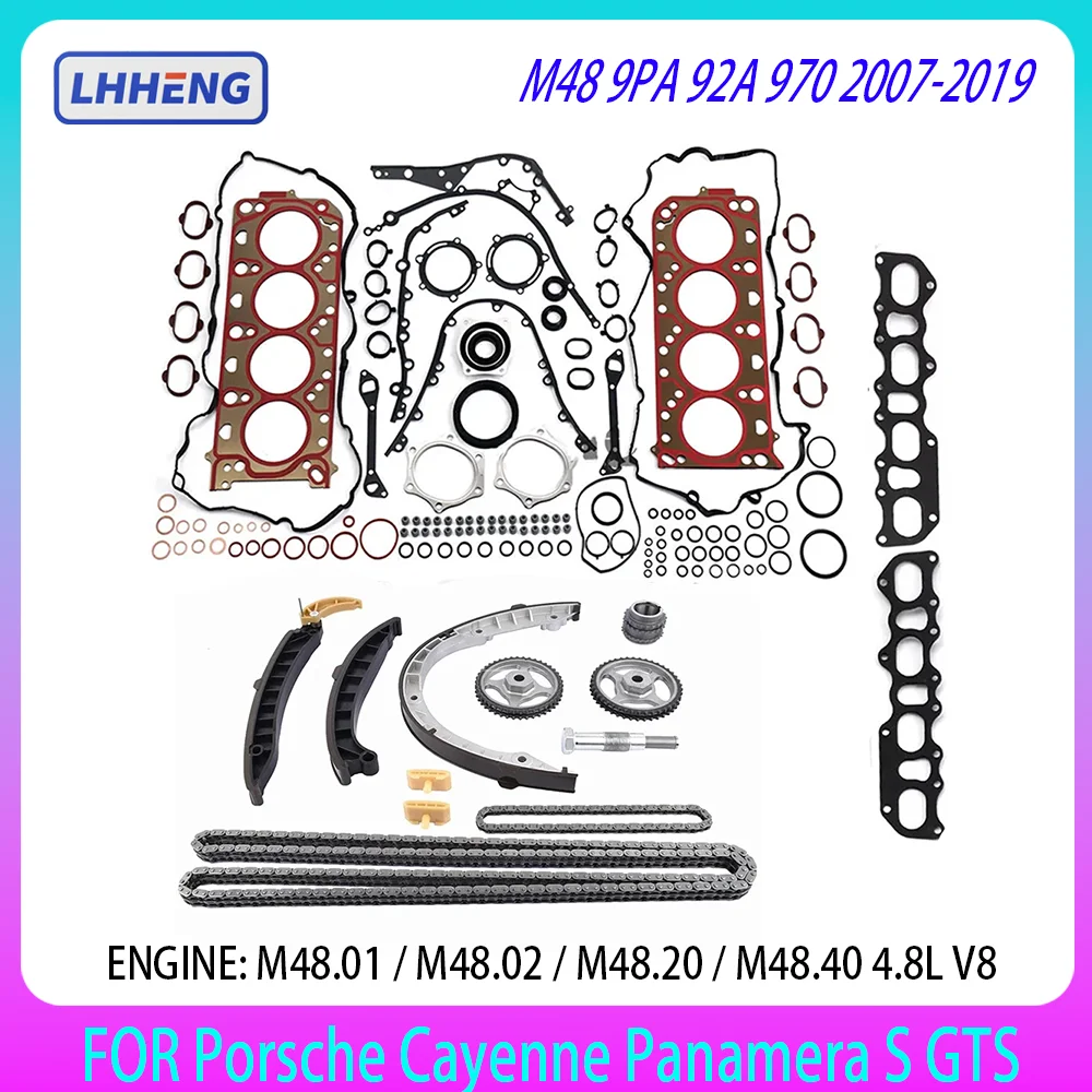 

Cylinder head gasket repair kit & timing chain kit For Porsche Cayenne Panamera GTS 4.8L V8 4.8 L T GAS M48 9PA 92A 970 07-2019