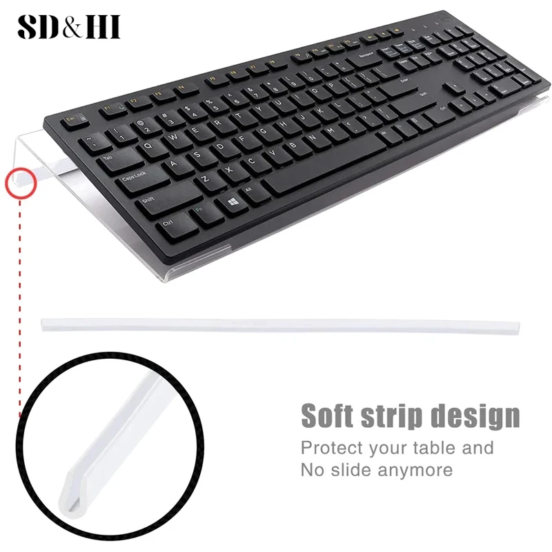 Keyboard Display Stand Laptop Stand Keyboard Riser Notebook Computer Keyboard Feet Acrylic Adjustable Tilting Keyboard Lifter