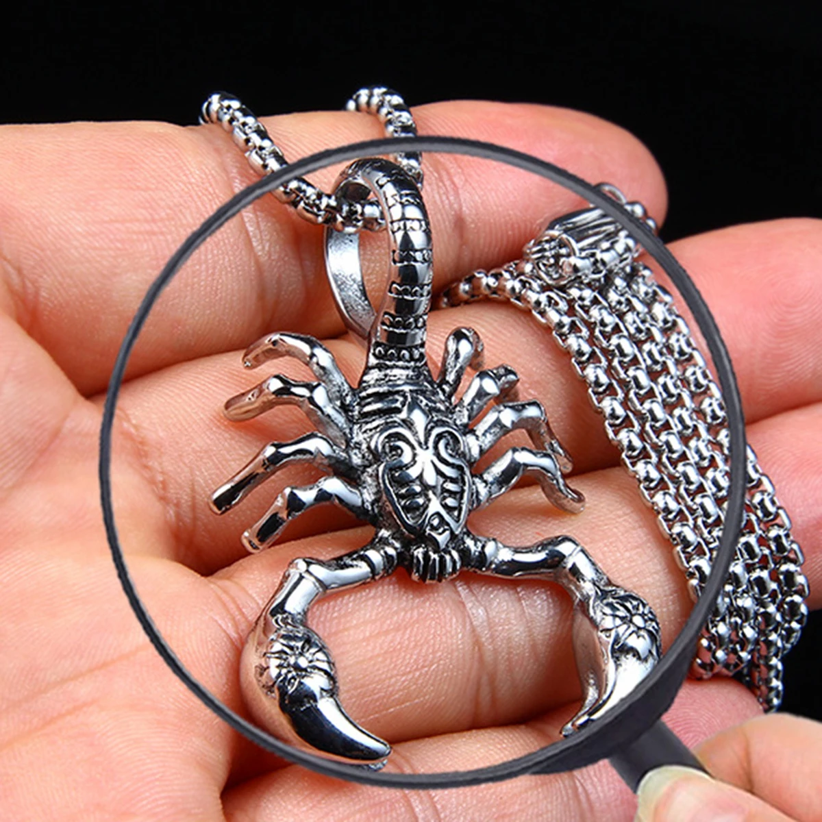 

Retro Titanium Steel Necklace For Men Women Fashion Hip Hop Pendant Chain Durable Exquisite Animal Design Cool Jewelry Gift