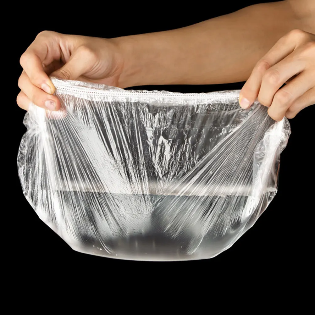 200Pcs Stretch Bowl Covers Elastic Plastic Food Storage Bowl Covers Fresh Keeping Bags for Kitchen and Home Fresh Keeping Bags
