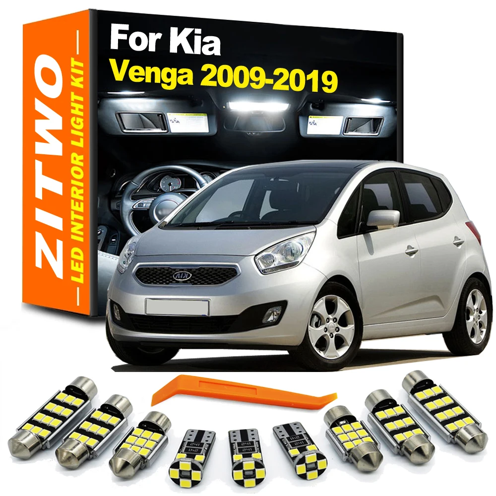 ZITWO 11Pcs No Error For Kia Venga 2009- 2013 2014 2015 2016 2017 2018 2019 Car LED Bulb Interior Dome Reading Luggage Light Kit