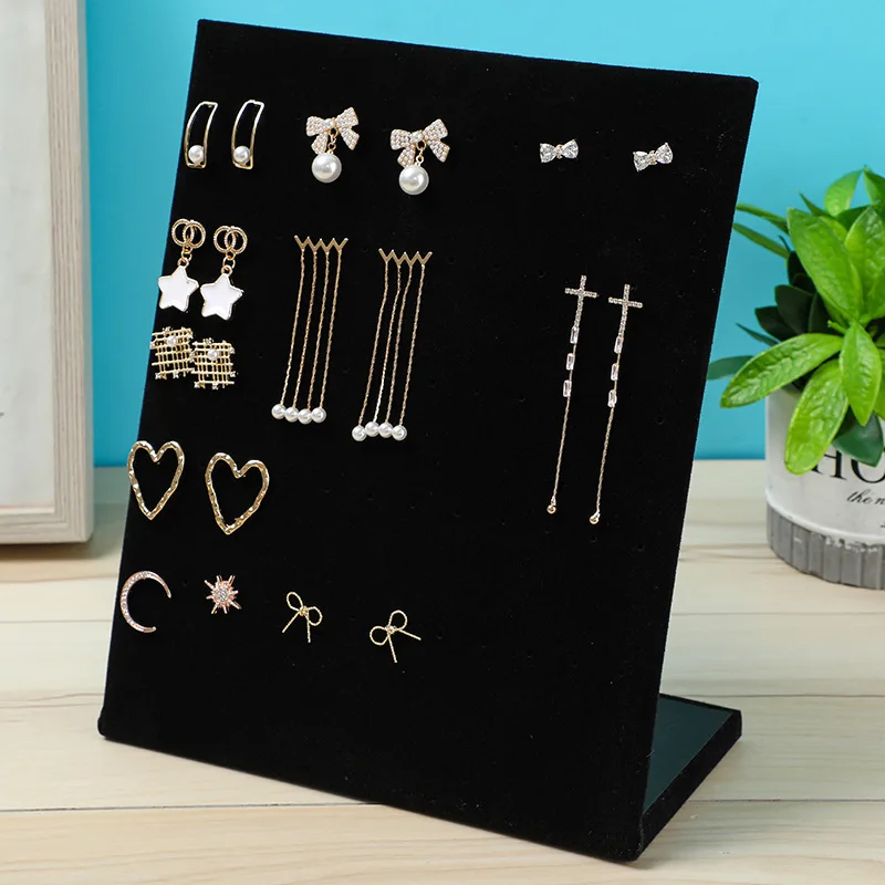

Wooden Ring Stand Princess Fine Earring Board Thickened Earrings Stand Home Night Stall Display Jewelry Display And Storage Rack