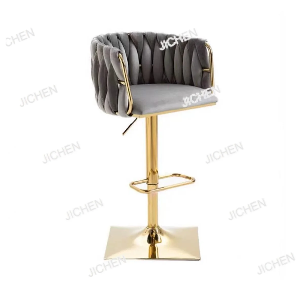 

Современный коммерческий барный стул из нержавеющей стали с фиксированными подлокотниками, регулируемой высотой, прочной рамой, подходит для ресторанов.