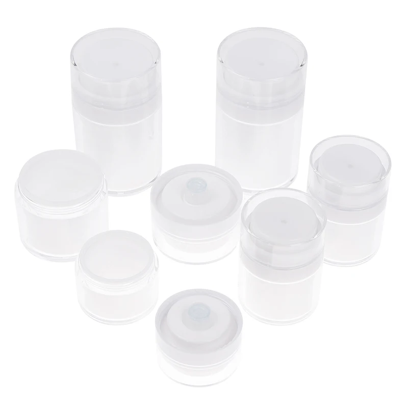 15g-100g Airless Lege Pomp Pot Hervulbare Crèmes Gels Lotions Dispenser Reizen Lekvrij Cosmetische Container Vacuüm fles