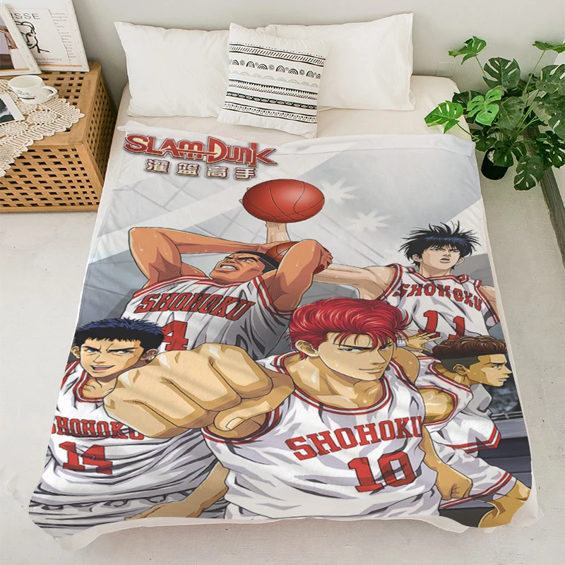 Custom Blanket S-Slam Dunks Winter Blankets King Size Blanket Fluffy Soft Blankets Microfiber Anime Blanket Anime Nap Blanket