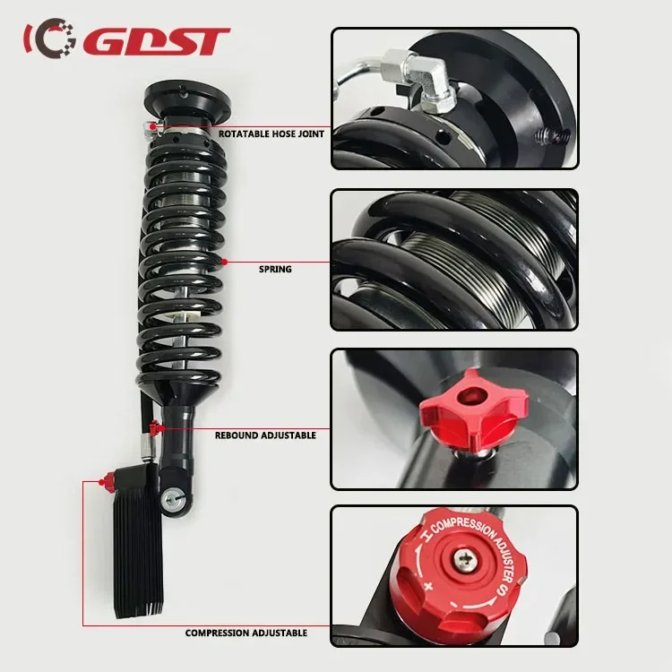 GDST الطرق الوعرة 4X4 كويلوفر رفع عدة تعليق لفائف فوق الصدمات على الطرق الوعرة امتصاص الصدمات لكرايسلر RAM1500 DT