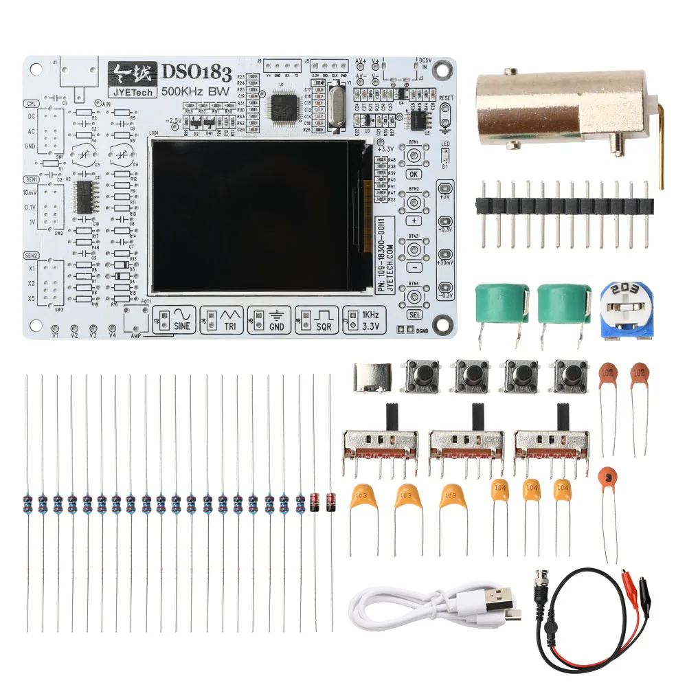 DC 5V DSO183 Digital Oscilloscope DIY Production Kit Electronic Competition Teaching Beginner Training Measurement Instrument