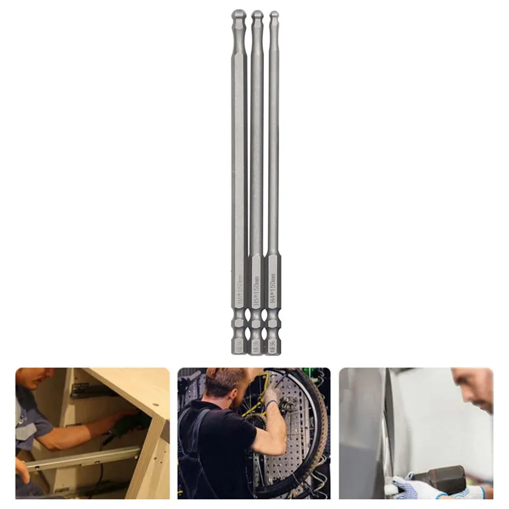Imagem -06 - Extremidade da Bola Encanta o Bocado da Chave de Fenda para a Fabricação Automotivo do Agregado Familiar Bocado Magnético Longo do Motorista Bocado Sextavado Métrico h4 h5 h6 150 mm 1pc a