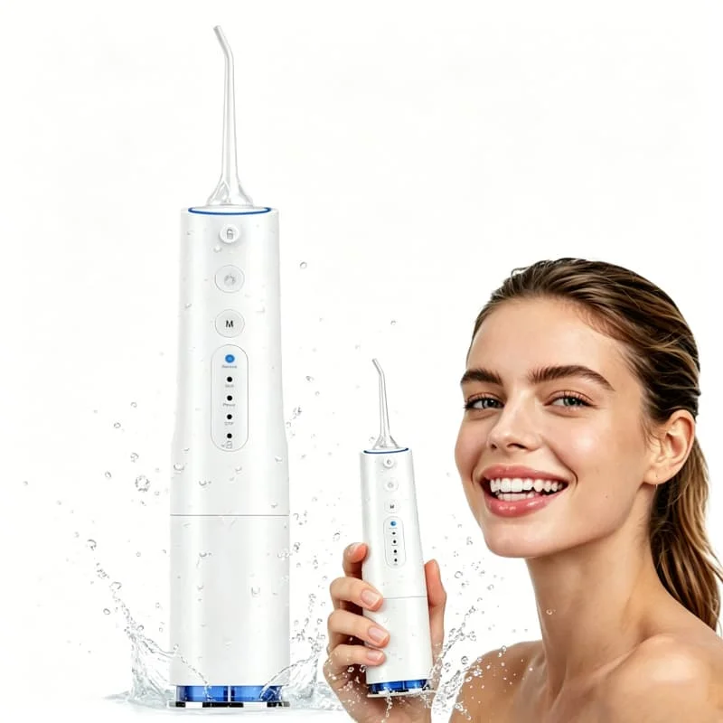 

Water Flosser Oral Irrigator for Teeth Cleaning Portable Rechargeable Waterproof for Home Travel 4 Modes USB Rechargeable IPX7