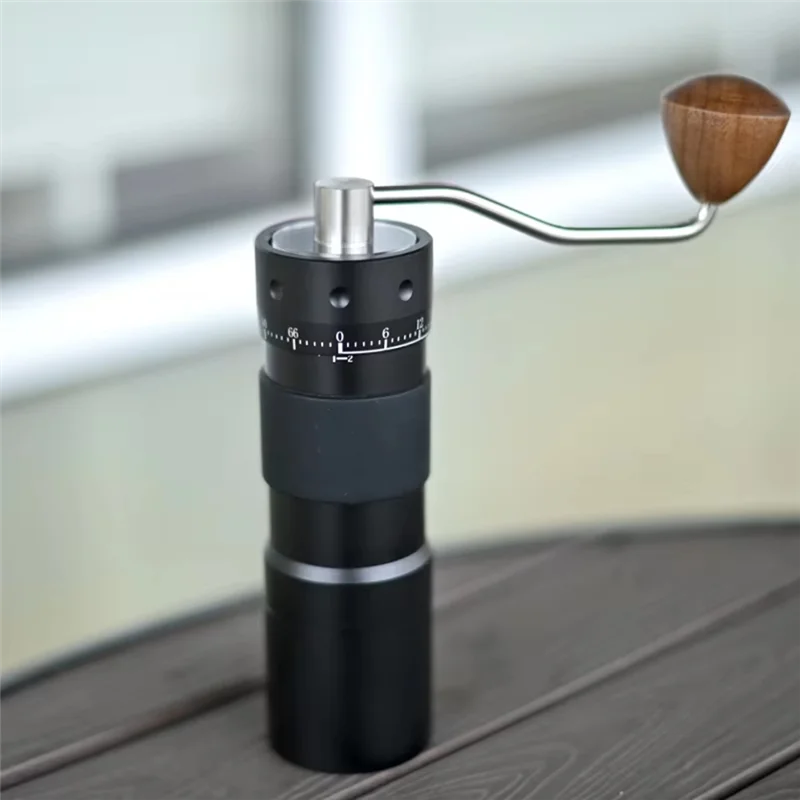 AT02-Manual Coffee Grinder With Adjustable Seven-Star Ghost Tooth Burr Compact Household Coffee Mill External Adjustment