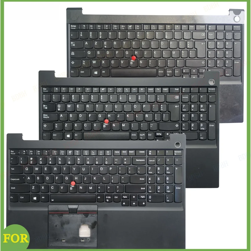 

НОВАЯ клавиатура для ноутбука Lenovo ThinkPad E15 Gen 2 (US/Latin LA/Spanish SP/French FR AZERTY) с верхней крышкой и подставкой для рук