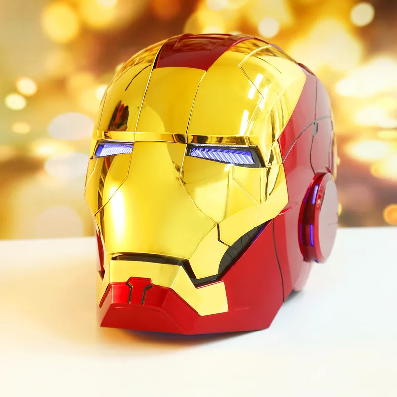 Marvel Iron Man Mk5 Helmet Autoking 1/1 Remote And Voice Control Iron Man Automatic Helmet Mask With Led Light Figure For Boys